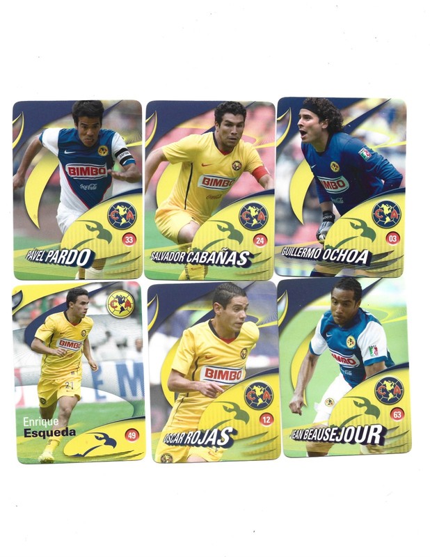LOT OF 14 AMERICA  MEXICAN SOCCER CARDS (2009)