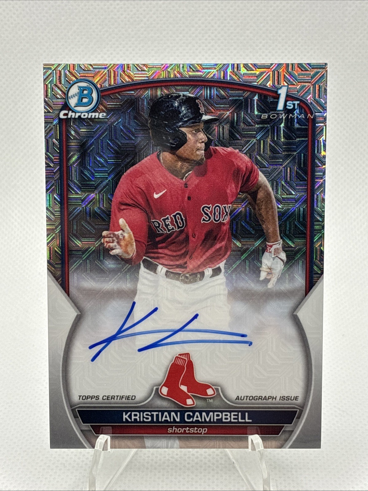 2023 Topps Bowman Chrome Kristian Campbell 1st Bowman Mojo Refractor Auto /150