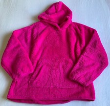Old Navy Women s Oversized Sherpa Pullover Hoodie Pink Size L NEW