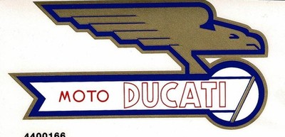 Ducati Meccanica old style 3.75'' x 1.75'' decal sticker on clear vinyl 4400166 -R