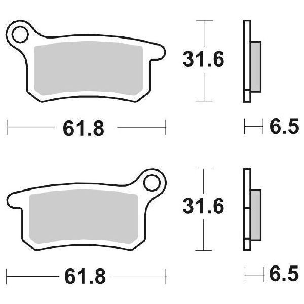 Set BeläGe Bremse SBS 783SI Gas 65 Mc 21/22-image