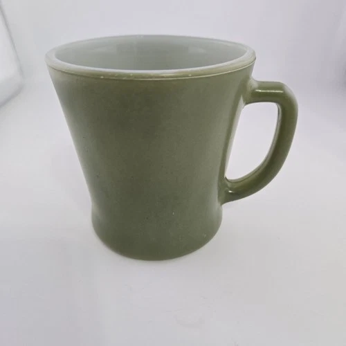 Anchor Hocking Fire King Green Coffee Mug Vintage