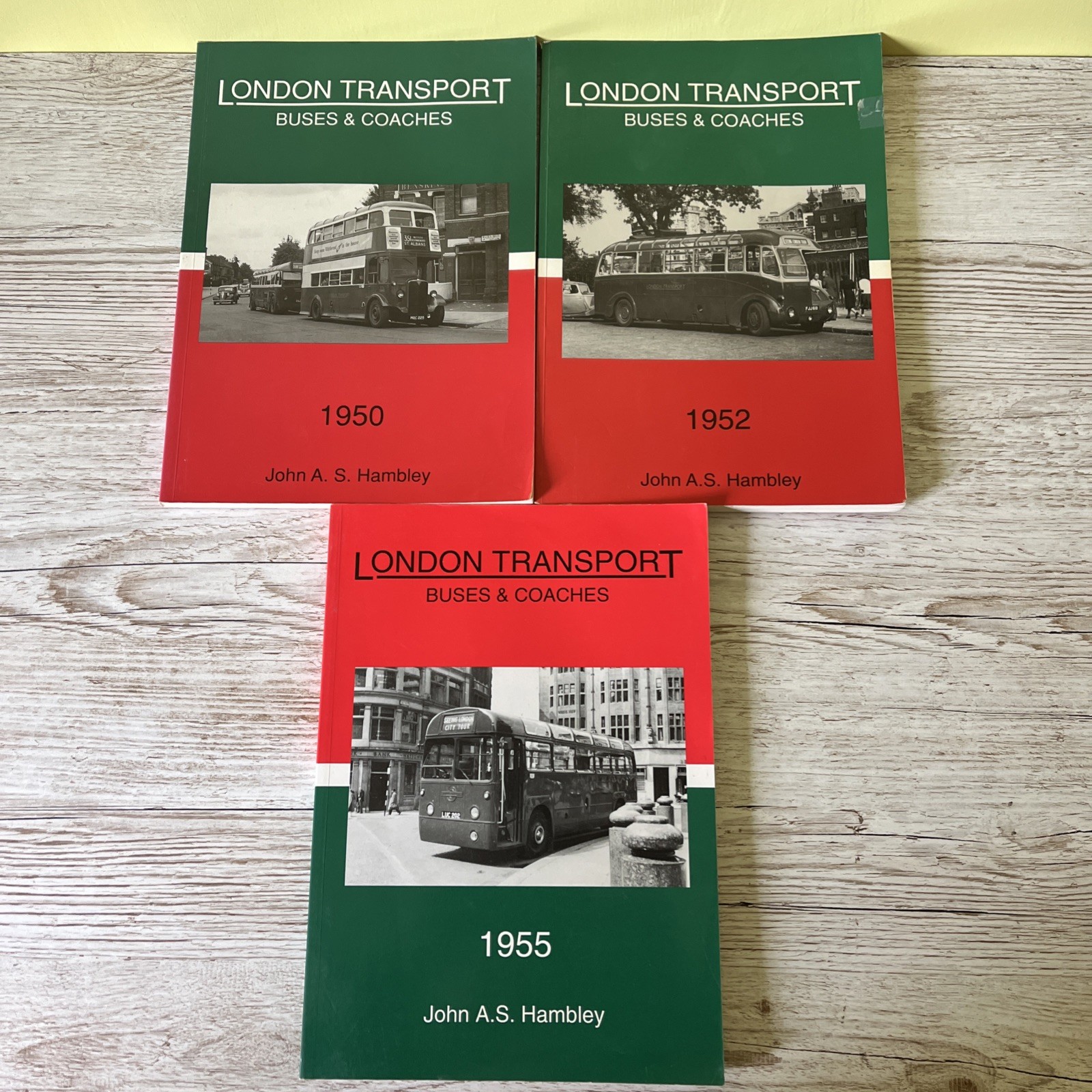 3 x London Transport Buses & Coaches 1950, 1952, 1955 by John A.S. Hambley Book