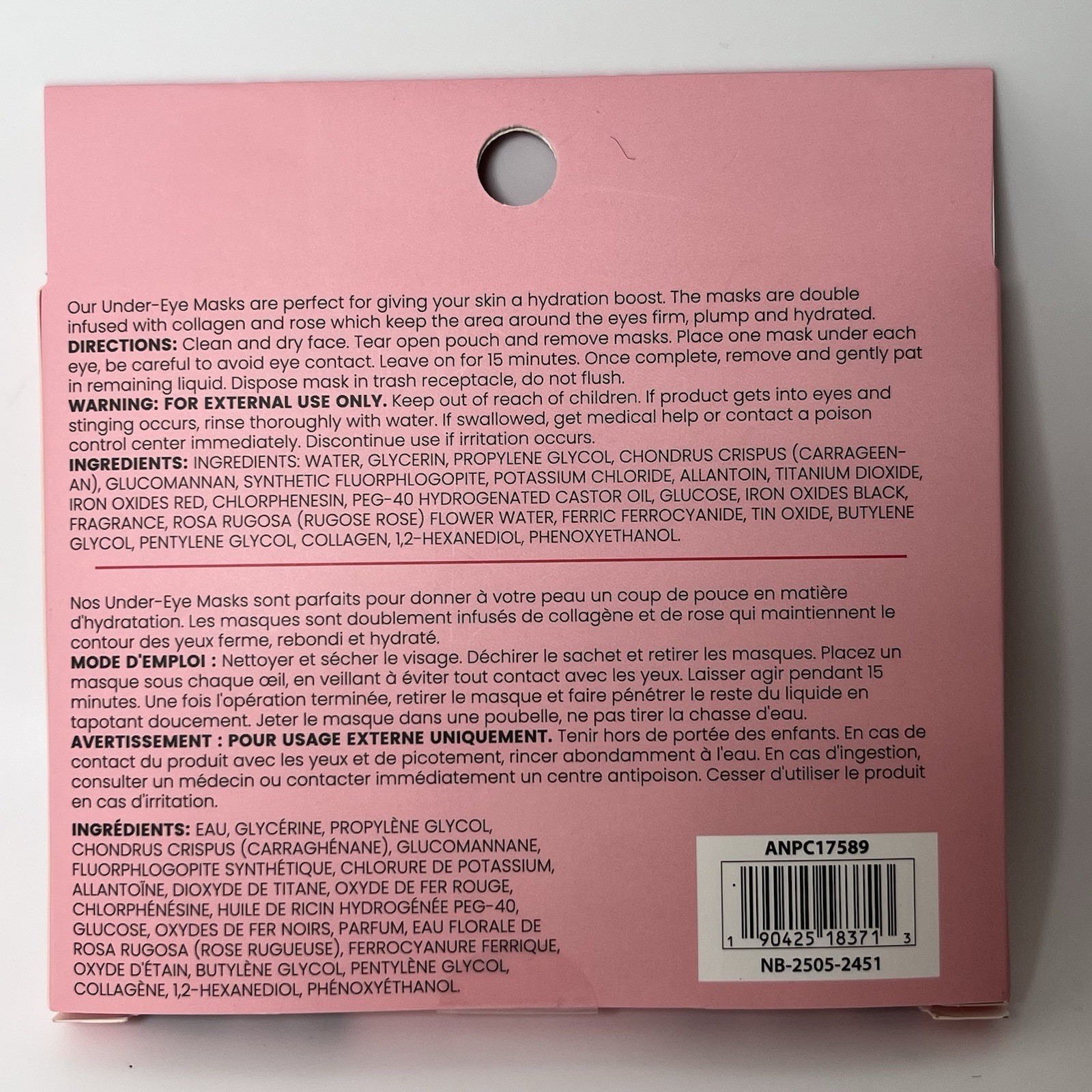 Embrace Your Face EYE SEE YOU Hydrating Under Eye Masks Rose Extract 5 pairs NEW