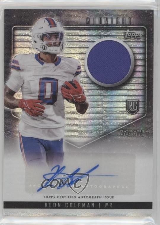 2024 Topps Midnight Rookie Jersey Moon Beam Keon Coleman #RJA-KC Auto RC 6m7