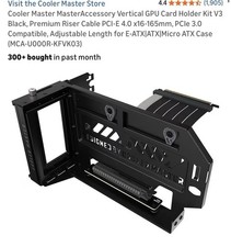 Adjustable Vertical GPU Card Holder Kit V3 with PCI-E Riser Cable for Any Case