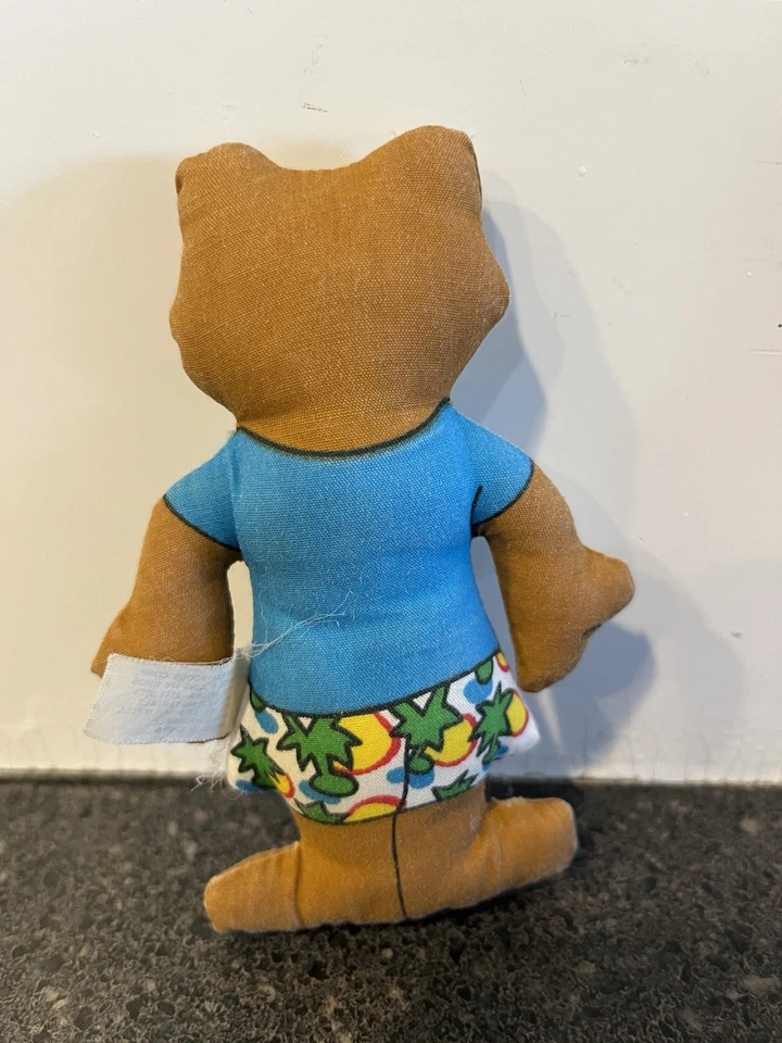 "Juguete de peluche Sugar Bear Surfer 1989 vintage de 4,5"" promoción de cereales post" Foto 2 de 4