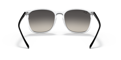 NEW · Ray-Ban Sunglasses · Polished · Gradient Grey · Square · RB4387 · Classic Ray-Ban RB4387 Polished Transparent/Grey Gradient 56 mm  main image 4