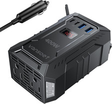 400W Car Power Inverter DC 12V to 110V AC Inverter with PD 30W/15W USB C 2 USB a