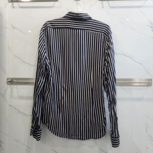 Reiss Men's Black Striped Slim Fit Long Sleeve Button Up Shirt Size Large - Picture 3 of 5