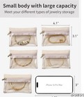 VLANDO 3Pc Velvet Jewelry Travel Organizer Pouches Rings Earrings Necklace — photo 3
