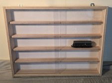 Modelleisenbahn Vitrine Spur H0 mit Spurrillen Modellauto Vitrine Holz H025-45