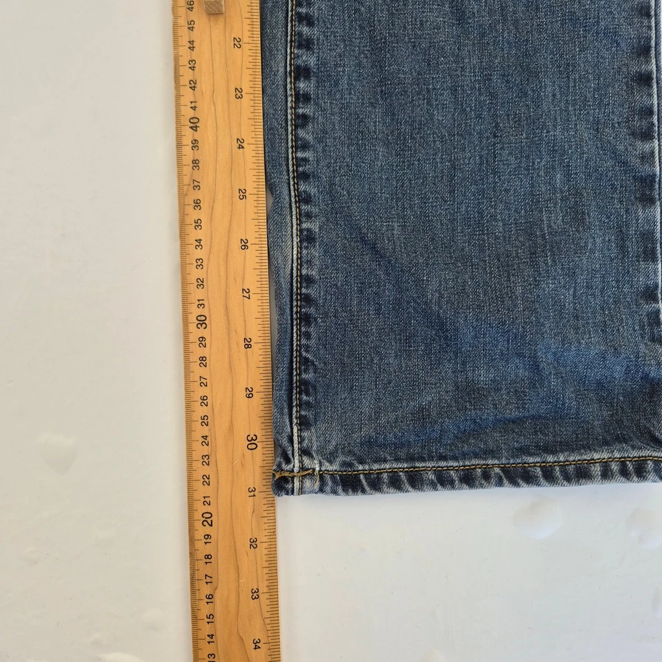 Jeans LAMBRETTA W34 L31 azul para hombre 100 % algodón denim recto vintage - Imagen 2 de 4