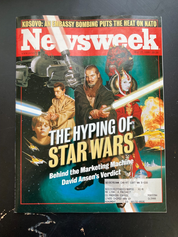 Newsweek Magazine-~The Hyping Of Star Wars~ May 17 1999