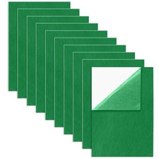 Bonsicoky Green Self Adhesive Felt Sheets, 10 Pack, A4 Size (8" x 12") | Felt Fa
