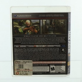 Max Payne 3 (Sony PlayStation 3 - PS3) - CIB With Manual