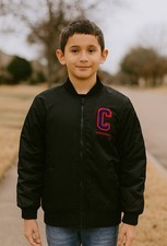 Converse Boys C Chenille Bomber Jacket Size M Age 10-12Years