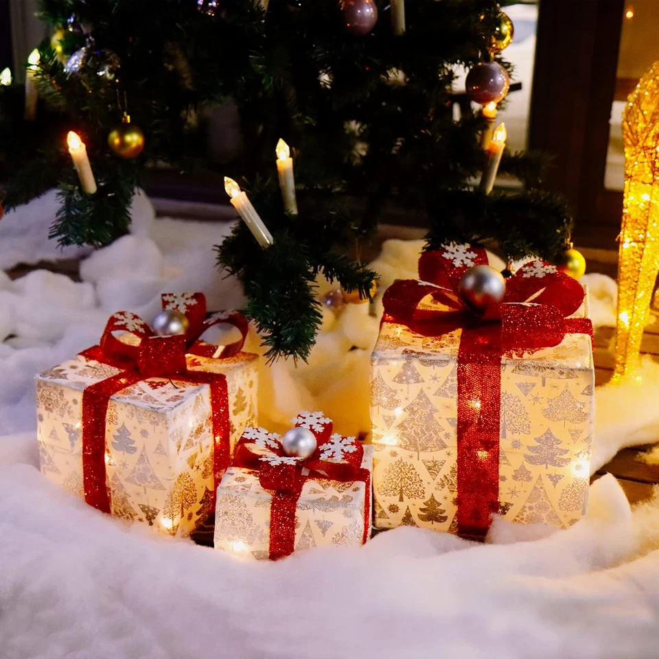 Led Addobbi Natalizi 3Pcs, Versione a Corrente, Decorazioni Natale per La Casa,  - Immagine 4 di 4