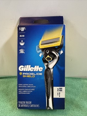 NEW Gillette ProGlide Shield, 1 Razor Handle, 2 Cartridge