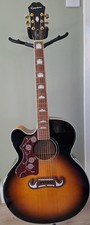 Epiphone J200 left handed electro acoustic guitar