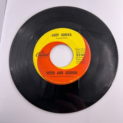 Vinyl 45 RPM Record - Peter and Gordon - Lady Godiva / Morning's Calling