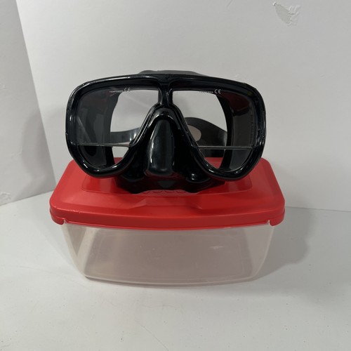 Scuba Gauge Reader Down View Design Scuba Dive Mask - Black MA280BS - W/ Case