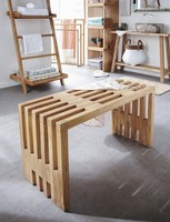 Sitzbank Bank FüR Bad Massivholz 85Cm Teakholz Natur NEU Ovp!!!