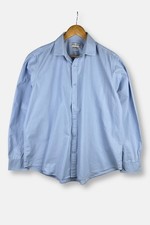 Pierre Cardin Herren Hemd Regular Fit Größe L Himmelblau 100% Baumwolle