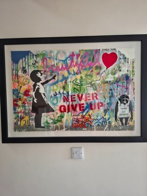 **REDUZIERT ZU VERKAUFEN** Mr Brainwash Ballon Mädchen Original (volle Provenienz, 36x24)
