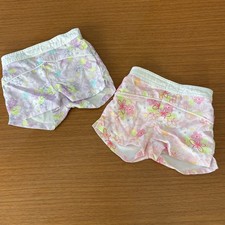 VTG Carters Shorts Bloomers Tropical Floral Summer Baby Girls 12 Month Set Of 2