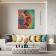 Акриловая картина на холсте. GENUINE ACRYLIC PAINTING HAND PAINTED 50X70