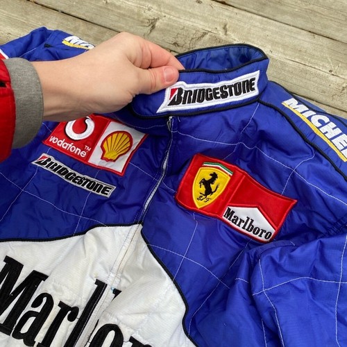 Vintage 1997 Ferrari Racing Jacket Blue With Malboro embroidery - Picture 9 of 16