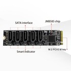 M.2 (PCIe 3.0) to 5 Ports SATA 3.0 6G SSD Adapter JMB585 Support PM Function