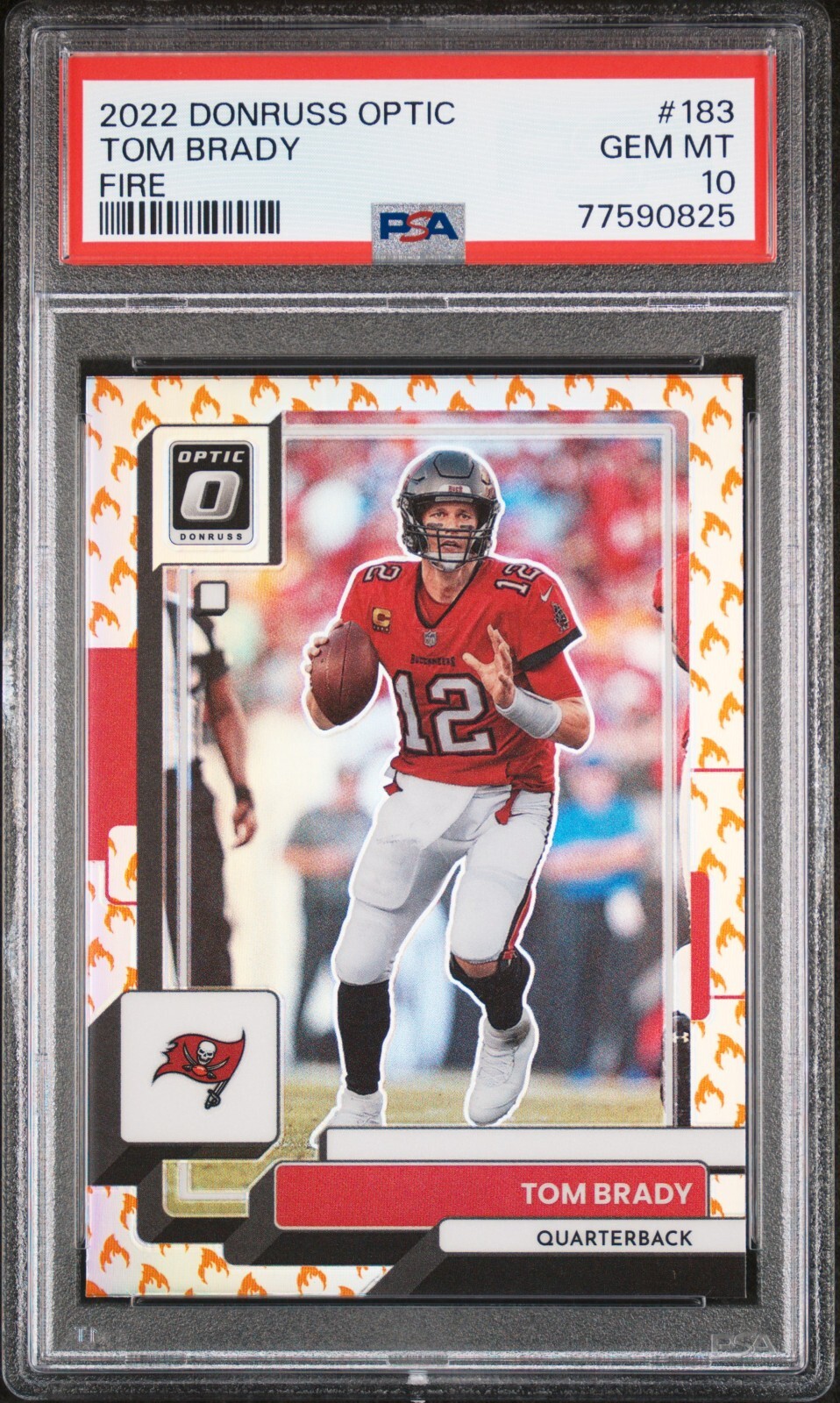2022 DONRUSS OPTIC #183 TOM BRADY FIRE PSA 10 "GEM MT" POP 15 💎💎💎💎💎