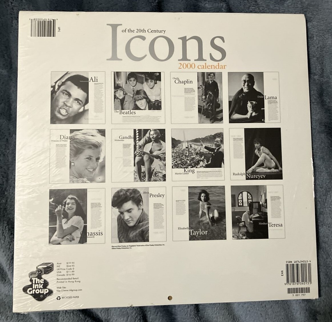 2000 Icons of the 20th Century Calendar - New/Sealed | eBay