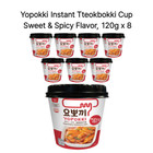 Yopokki Instant Tteokbokki Cup Sweet & Spicy Flavor 120g x 8) Korean Street Food