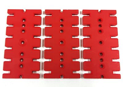 Vintage Fischertechnik 36576 Base Plate 90x45   Red   3pcs   1977