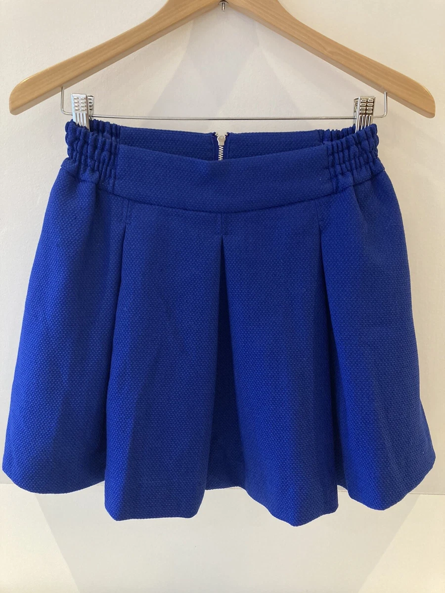 Royal blue top skirt pockets
