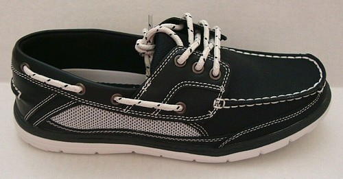 Clayton Ortholite Boat Shoes Navy 