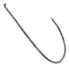 Gorgeous 3.00 mm 22 Inch, Black Diamond Necklace.AAA.Certified Gift