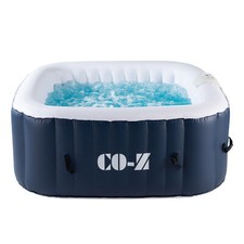 Inflatable Spa Tub 5x5ft Portable Pool with 120 Jets & Air Pump Ideal for Four