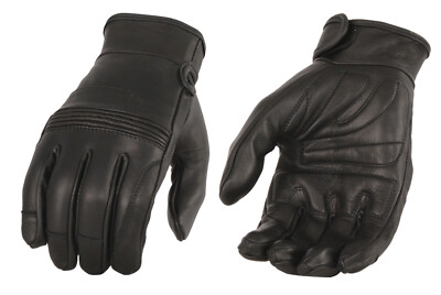 Mens MG7535 Premium Leather Riding Gloves, Gel Palm & Flex Knuckles