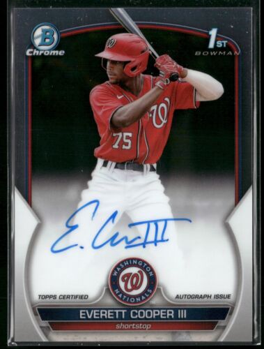 2023 Bowman Chrome - Prospect Autographs Everett Cooper III #CPA-EC (AU, RC)