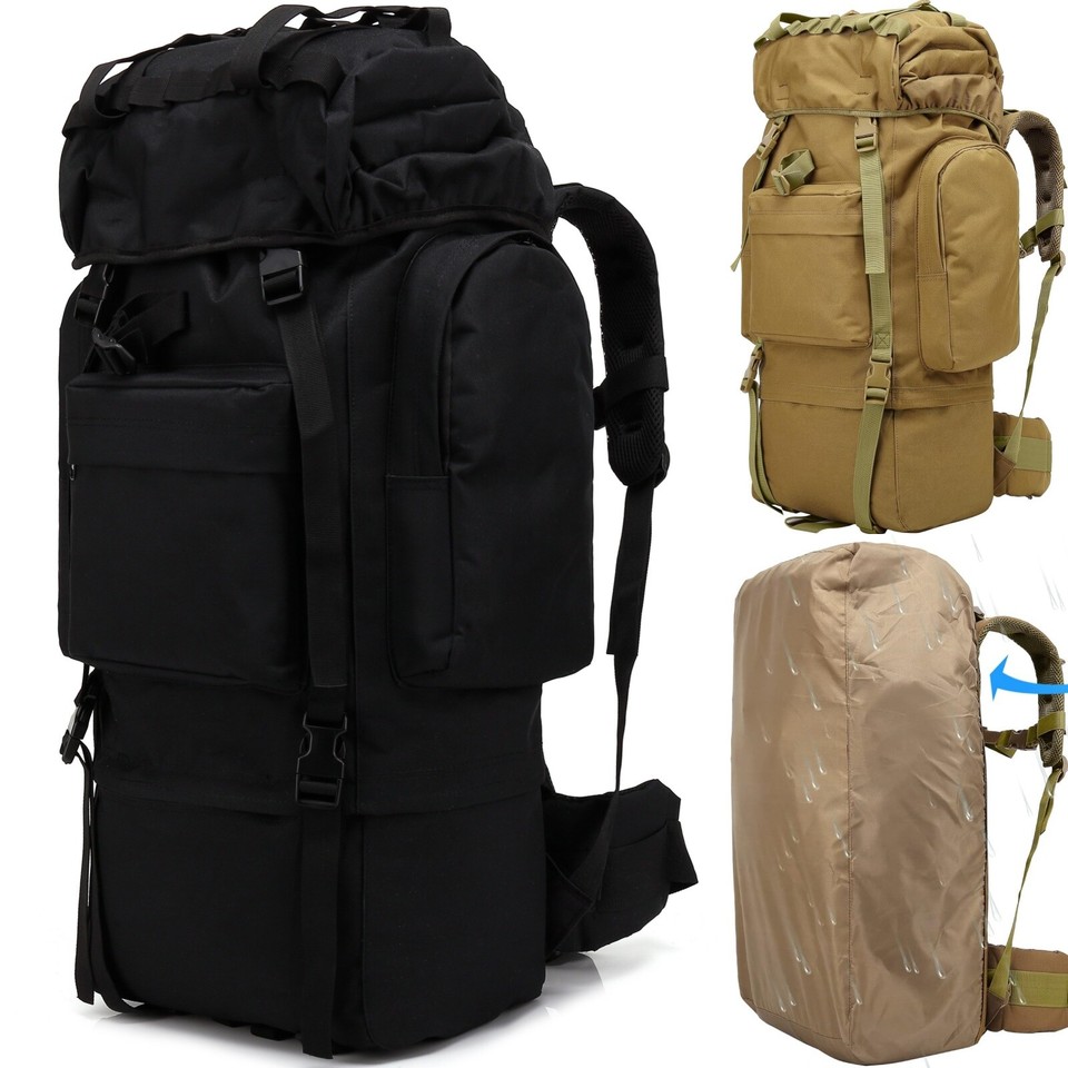 Mochila de Senderismo 65L Grande Ligera Impermeable Mochila de Camping con Cubierta de Lluvia