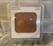 CLINIQUE ~ ACNE SOLUTIONS POWDER MAKEUP REFILL #21 Cream Caramel Demonstration