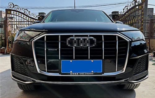 3PCS Black Titanium Front Bumper Grille Lower Strip Car Trim For Audi Q7 2020-23 - Picture 3 of 3