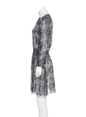 Gorgeous Isabel Marant Silk Chiffon Printed Long Sleeve Dress FR 42 = US  8/10 | eBay
