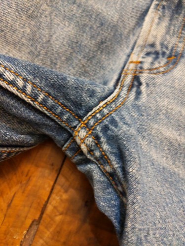 Levis Broken In Distressed 550 38x32 Jeans Relaxed Medium Wash Whiskers Faded - Bild 8 von 11