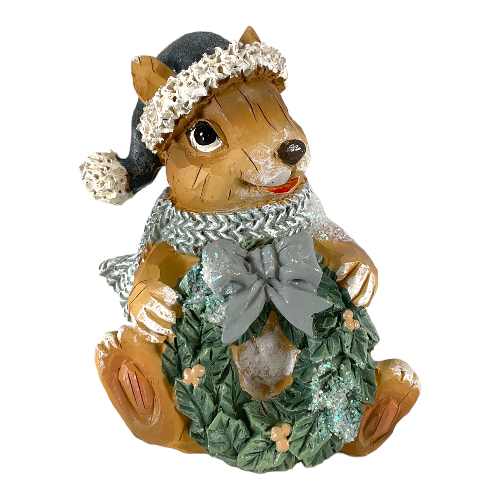 Holiday Hedgehog Squirrel or Owl Christmas Figurine 4.2 Inch CHOOSE YOUR STYLE