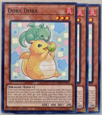 Dora Dora x3 INFO-EN028 Yugioh! 1st Ed Common Playset